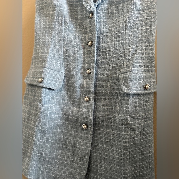 Anthropologie Maeve sleeveless tweed blazer mini dress size 6 NWOT - Picture 9 of 10